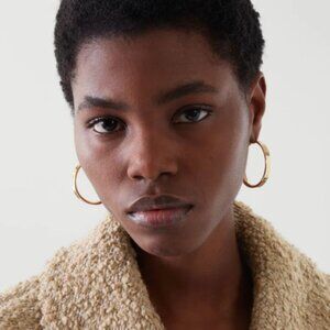 NWT COS Geometric Hoop Earrings Gold